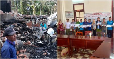 9 hộ gia đình mất chỗ ở sau đám cháy lớn tại An Giang