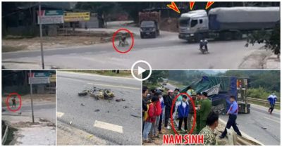 Video: Tránh nam sinh đi đạp điện, xe đầu kéo lật đè người ngồi bên đường ở Thanh Hóa