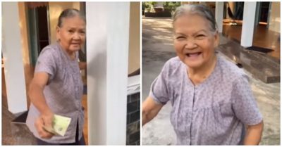 Clip bà nội đuổi theo dúi tiền vào tay cháu: ‘Nội có tiền, lấy đi cho nội vui’