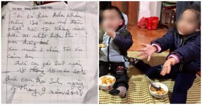 Hai em bé bị bỏ rơi giữa trời giá lạnh kèm bức thư ‘bố mẹ mất rồi, ai nhặt được xin nuôi hộ’