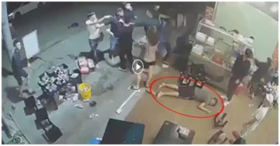 Người chồng bị nhóm thanh niên đánh gục tại chỗ trước mặt vợ con