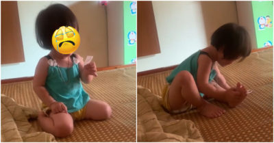 Xót xa con gái nhỏ cầm ảnh mẹ khóc, bố đăng video mong mẹ về
