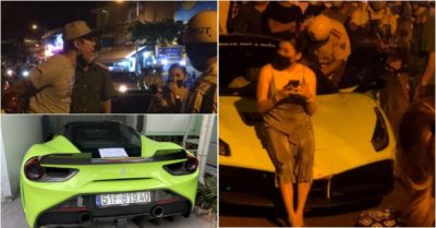 Nam thanh niên lái siêu xe Ferrari hơn 10 tỷ bị CSGT khống chế