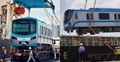 TP. HCM: Cận cảnh 2 đoàn tàu metro số 1 cập cảng Khánh Hội