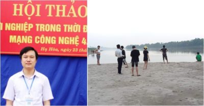 Thầy giáo lao xuống dòng nước xoáy, cứu 3 bố con thoát chết trên sông Hồng