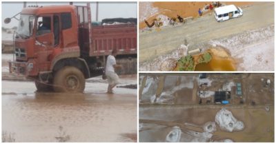 Lũ lụt bất thường ở sa mạc Tân Cương, Trung Quốc