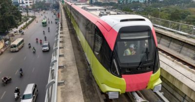 Sáng nay (1/7), đoàn tàu Nhổn – ga Hà Nội bắt đầu chạy thử toàn tuyến trên cao