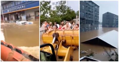 Video lũ lụt ở Hồ Bắc, 141 hồ chứa tràn nước