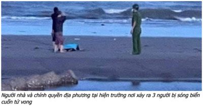 Tắm biển sau khi tập thể dục, 2 giáo viên về hưu thiệt mạng, 1 người đang mất tích