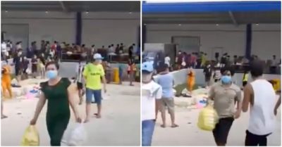 Video: Hàng trăm F0 ở Bình Dương xô rào, giành suất ăn trong bệnh viện dã chiến
