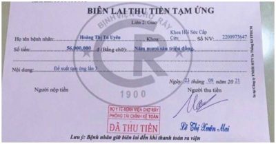 Làm giả biên lai bệnh viện Chợ Rẫy để lừa thu tiền tạm ứng của người nhà bệnh nhân