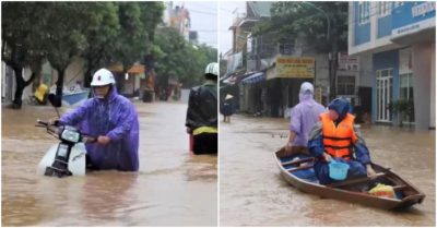 Ảnh: Mưa lớn kéo dài, thuỷ điện xả lũ, hàng nghìn nhà dân miền Trung ngập sâu