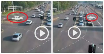 Clip: Thót tim tài xế lái ôtô xuyên qua đường