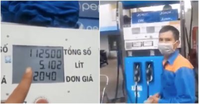 Video: Khách hàng bức xúc vì trụ bơm xăng “tự nhảy số” dù không vận hành