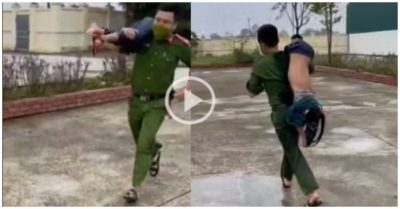 Thượng uý bế ngược bé gái đuối nước chạy quanh sân trong đoạn video: ‘Giờ cháu tỉnh táo, tôi thấy đó là một điều kỳ diệu’