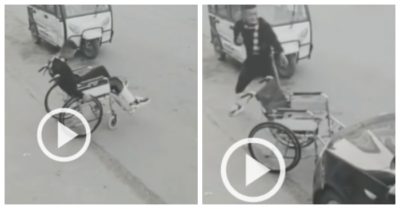 Video: Thanh niên ngồi xe lăn nhảy cẫng lên khi ôtô lao tới