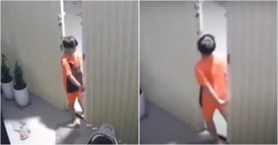 Video: Pha kéo cửa sắt cồng kềnh ‘nhất quả đất’ của bé trai