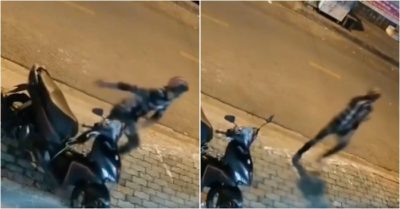 Clip: Nam thanh niên bỏ chạy sau tiếng gọi lớn của bé trai ‘mẹ ơi cướp xe’