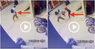 Clip: Giật đồ ‘không coi ngày’, 2 tên cướp bị cô gái trộm luôn xe máy