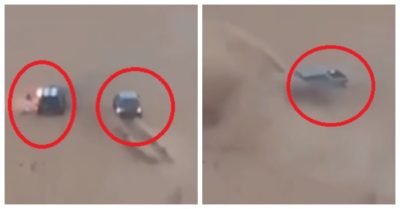 Video: Tài xế vít ga, đẩy cát chữa cháy cho ôtô