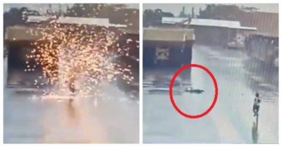 Video: Bị sét đánh tóe lửa, người đàn ông thoát nạn một cách thần kỳ