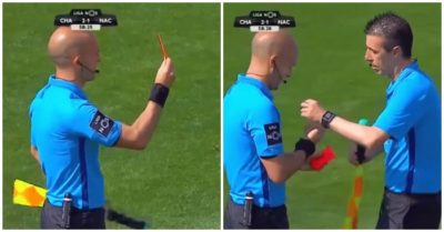 Clip: Trợ lý trọng tài nhận ‘thẻ đỏ’ vì dừng trận đấu đột ngột để đi… vệ sinh