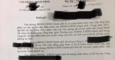 Vụ ‘xin’ doanh nghiệp 500 triệu đồng để đón Tết: TP Thuận An nói gì?