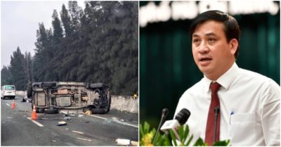 Xe chở Phó chủ tịch TP. HCM gặp nạn trên cao tốc