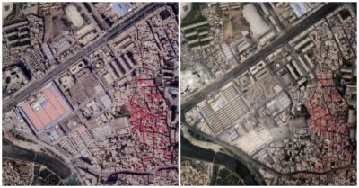 Giới chức Trung Quốc san bằng Chợ Lớn Kashgar ở Tân Cương