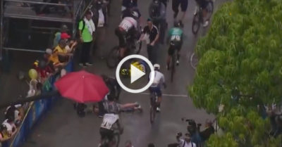 Video: Tay đua xe đạp tông vợ ngã bất tỉnh khi về đích đầu tiên