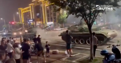 Video: Trung Quốc triển khai xe tăng để bảo vệ ngân hàng trước sự giận dữ của người dân đòi tiền tiết kiệm?