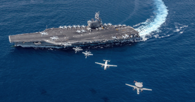 Hàng không mẫu hạm Mỹ USS Ronald Reagan rút lui sau khi Trung Quốc tập trận quanh đảo Đài Loan