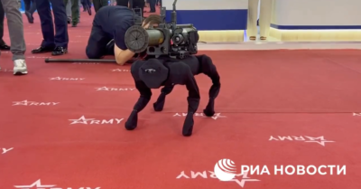 Video: Sát thủ chó robot Nga cõng súng chống tăng RPG-26