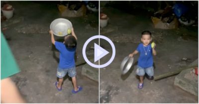 Clip: Bé trai ngây ngô giơ chậu xin khế từ “chim thần”