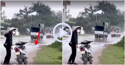 Clip: Chàng trai ngơ ngác đứng giữa hai lằn nắng mưa