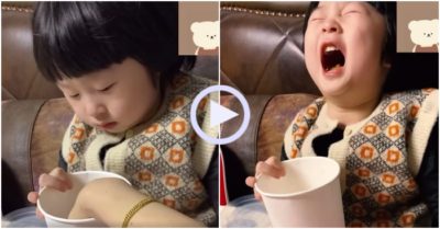 Video: Em bé oà khóc khi món ăn yêu thích bị mẹ xin mất