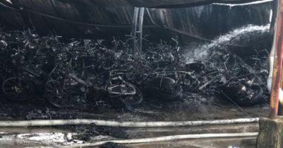 Cháy nhà xe công ty may Nam Định: 500 xe bị thiêu rụi, thiệt hại hơn 10 tỷ đồng