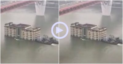 Clip: Đưa cả toà nhà nghìn tấn “vượt sông”