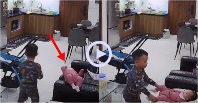 Clip: Bố mẹ thót tim khi thấy cảnh con trai bế em
