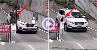 Clip: Bé gái bị thanh chắn barrier ‘cướp’ áo