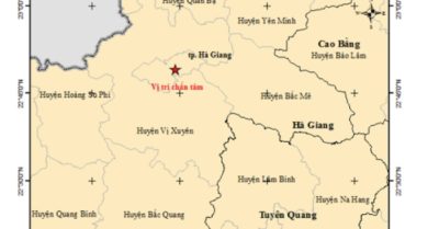 Động đất 3 độ Richter ở Hà Giang