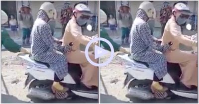 Clip: Hai “Ninja trắng” sa lầy trong đường bê tông mới đổ