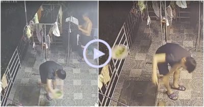 Clip: Anh chồng vụng về làm đổ cả rổ rau