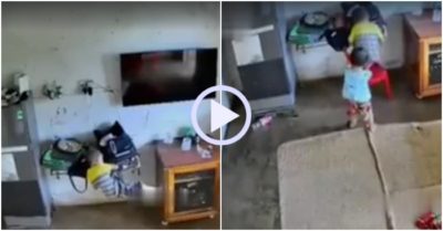 Video: Thấy anh bị ngã, bé gái nhanh trí cứu anh khỏi mắc kẹt