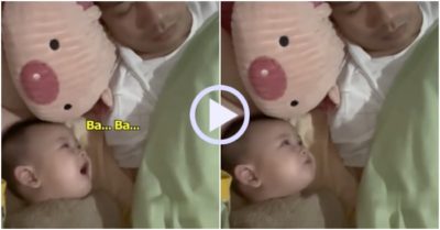 Video: Nửa đêm không ngủ, em bé ê a gọi ba trong bất lực