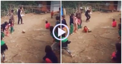 Video: Bé trai ngã lăn ra đất vì chạy đà thật xa để sút bóng