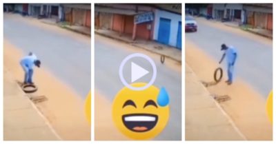 Video: Lốp xe tự chạy lại chỗ cũ khi bị ném ra xa