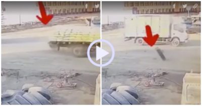 Video: Lốp xe rơi ra đường tự đi vào bãi phế liệu