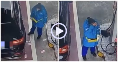 Video: Tài xế xe sang ném tiền xuống đất khiến nhân viên cây xăng bật khóc