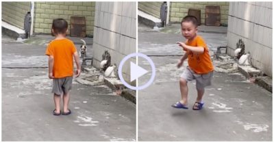 Video: Lỡ trêu chó, bé trai quay đầu chạy thục mạng